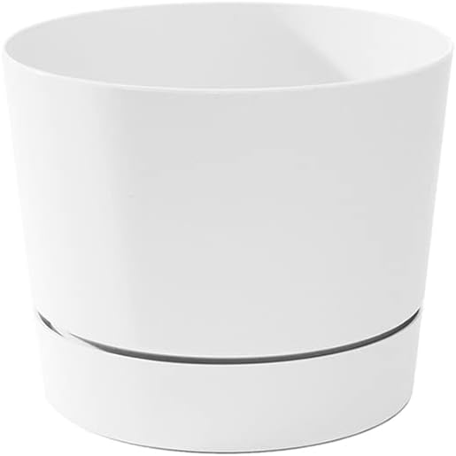 Low-Profile Cylinder Planter — 6.5 in, Matte White
